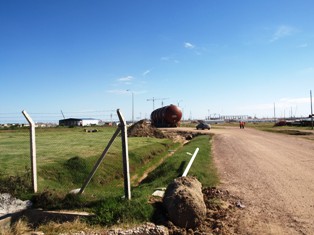 Ingreso de caldera de agua a planta industrial