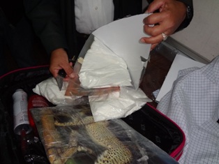 Cocaína en equipaje